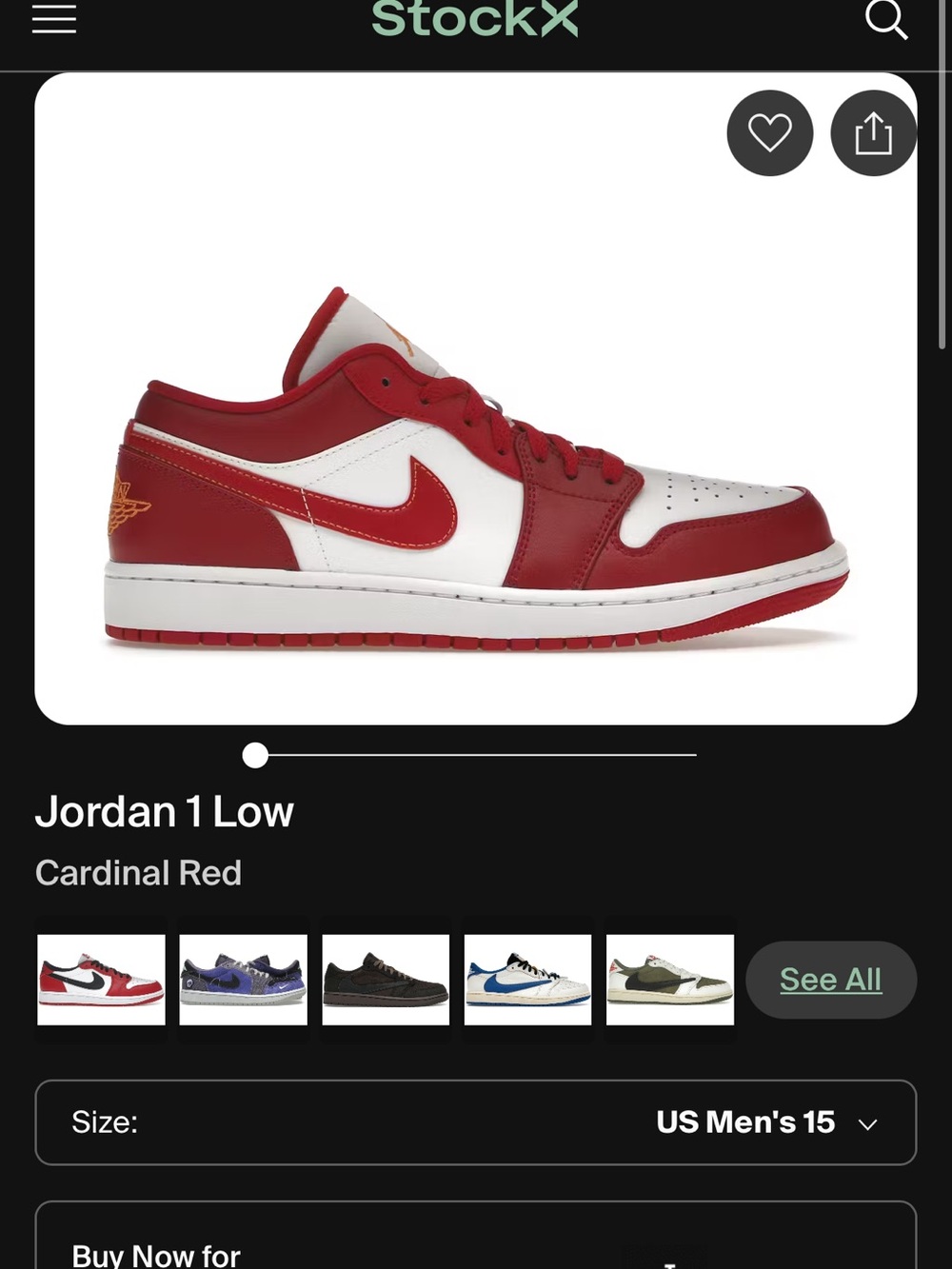 Nike Air Jordan 1 Low Cardinal